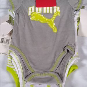 2/$25 NWT, Puma, onesies, 5 pack, 3-6 months